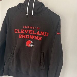 Nike Black Cleveland Browns Pullover Hoodie with Red Logo